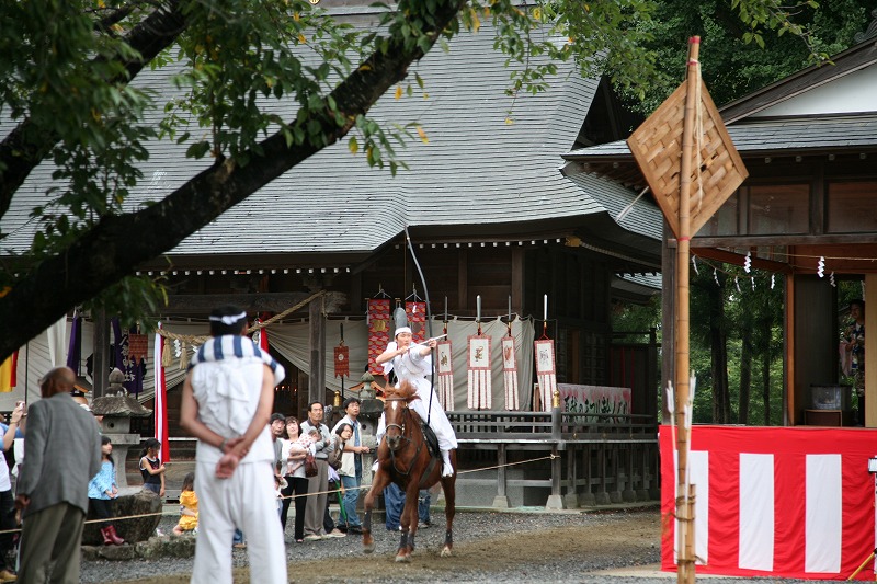吉岡八幡神社　秋の大祭　流鏑馬