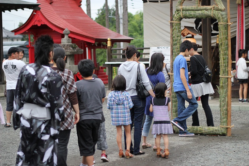 吉岡八幡神社大祓い　夏越の輪くぐり